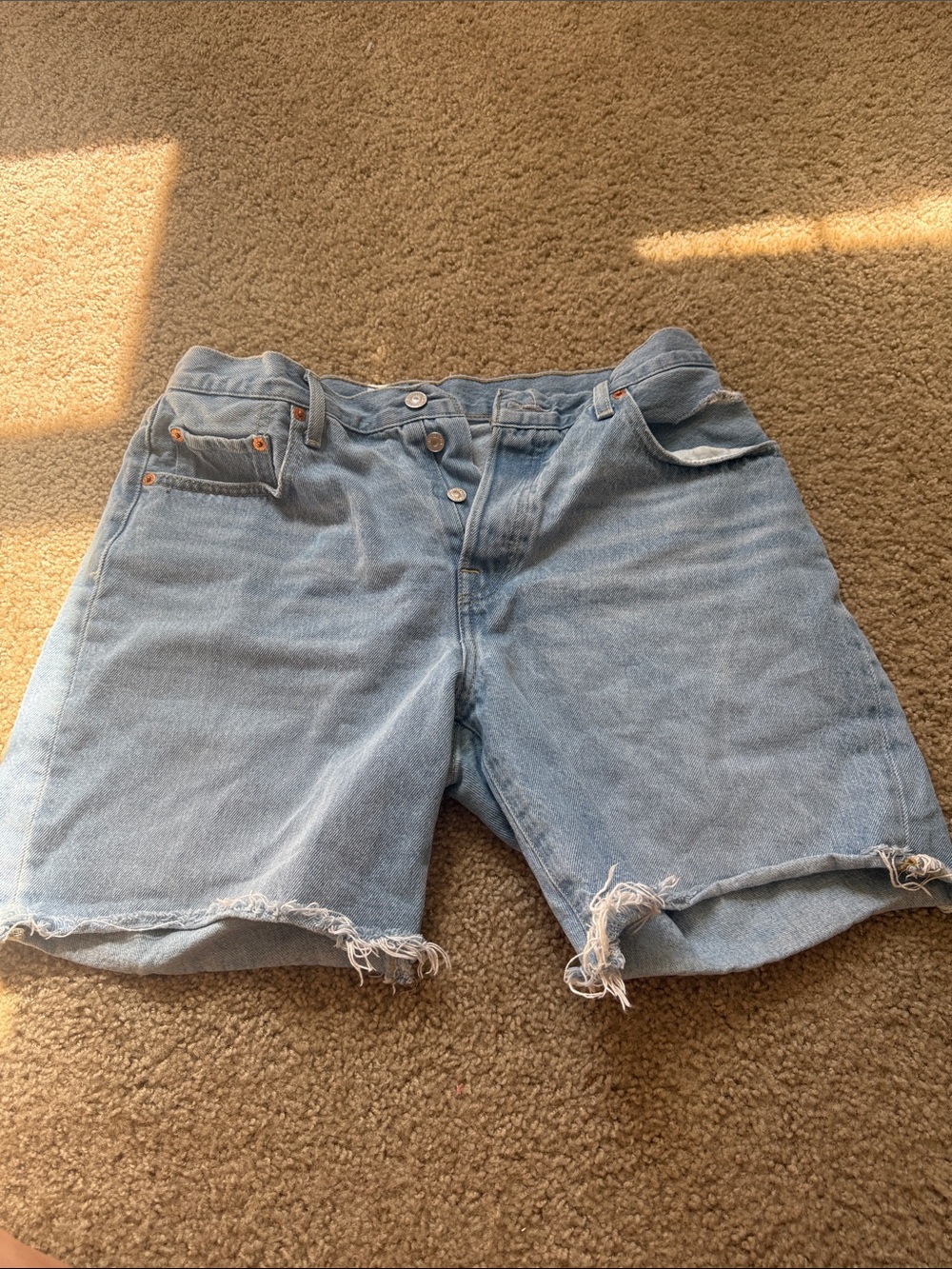 Levi’s 501 Blue Women’s Denim Shorts - Classic Cut - Picture 2 of 3